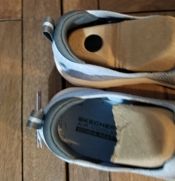 Skechers Go Walk Travel Slip-Ons Charcoal/Light Blue - Picture 8 of 15